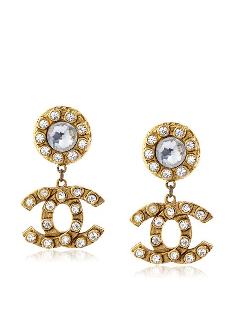 latest chanel earrings|authentic chanel logo earrings.